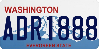 WA license plate ADR1888