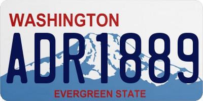 WA license plate ADR1889