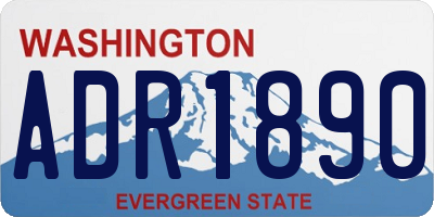 WA license plate ADR1890