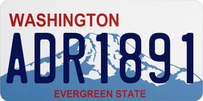 WA license plate ADR1891