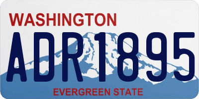 WA license plate ADR1895