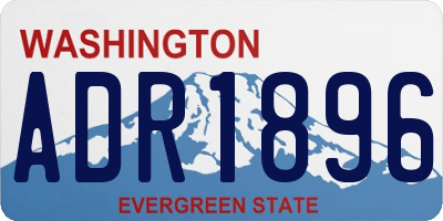 WA license plate ADR1896