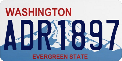 WA license plate ADR1897