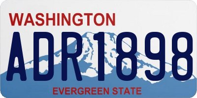 WA license plate ADR1898