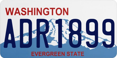 WA license plate ADR1899