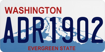 WA license plate ADR1902