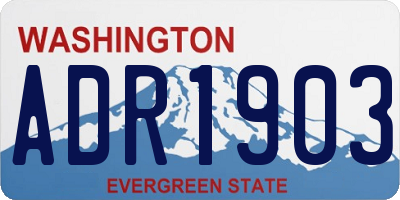 WA license plate ADR1903