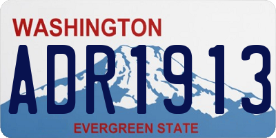 WA license plate ADR1913