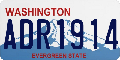WA license plate ADR1914
