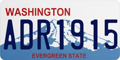 WA license plate ADR1915