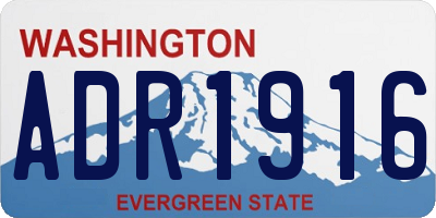 WA license plate ADR1916