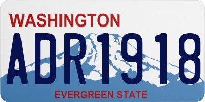 WA license plate ADR1918