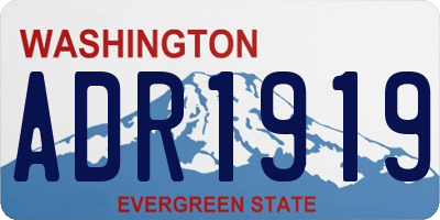 WA license plate ADR1919