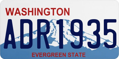 WA license plate ADR1935