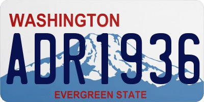 WA license plate ADR1936