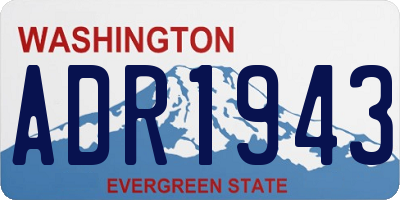 WA license plate ADR1943