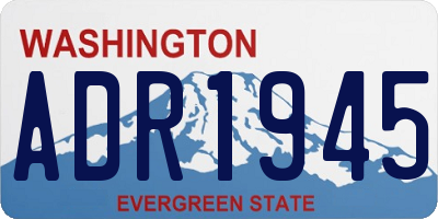 WA license plate ADR1945