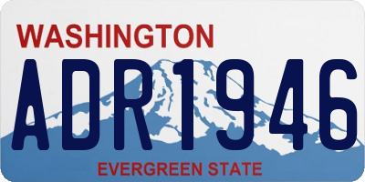 WA license plate ADR1946