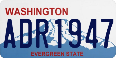 WA license plate ADR1947