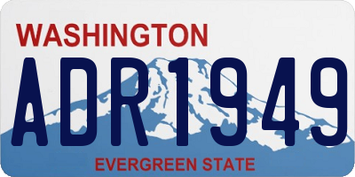 WA license plate ADR1949