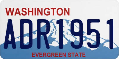 WA license plate ADR1951