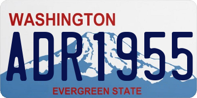 WA license plate ADR1955