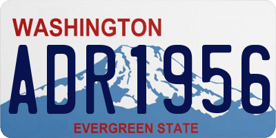 WA license plate ADR1956