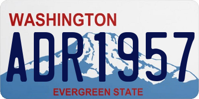WA license plate ADR1957