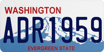WA license plate ADR1959