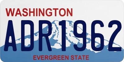 WA license plate ADR1962