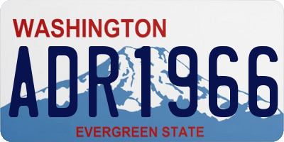 WA license plate ADR1966