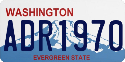 WA license plate ADR1970