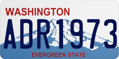 WA license plate ADR1973
