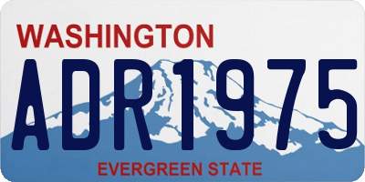 WA license plate ADR1975