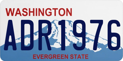 WA license plate ADR1976