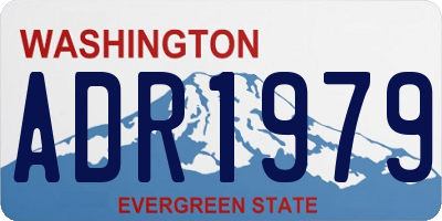 WA license plate ADR1979