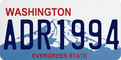 WA license plate ADR1994
