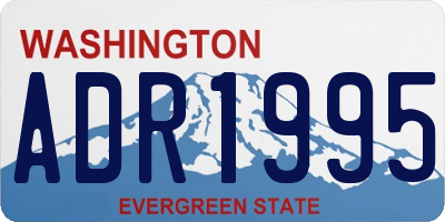 WA license plate ADR1995