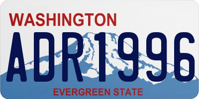 WA license plate ADR1996