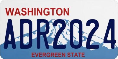 WA license plate ADR2024