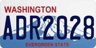 WA license plate ADR2028