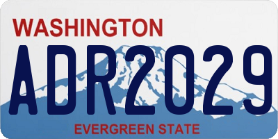 WA license plate ADR2029