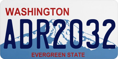 WA license plate ADR2032
