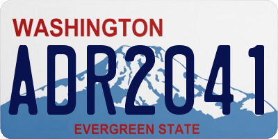 WA license plate ADR2041