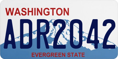 WA license plate ADR2042