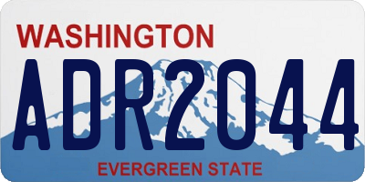 WA license plate ADR2044
