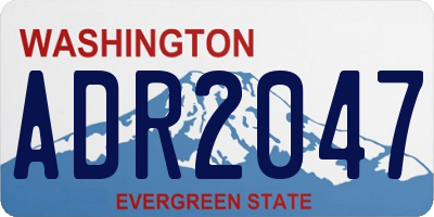 WA license plate ADR2047