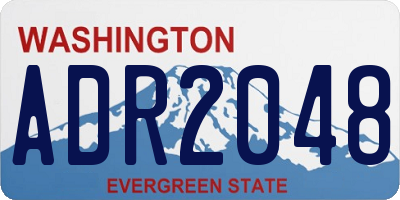 WA license plate ADR2048