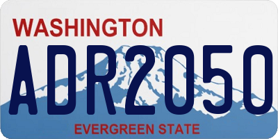 WA license plate ADR2050