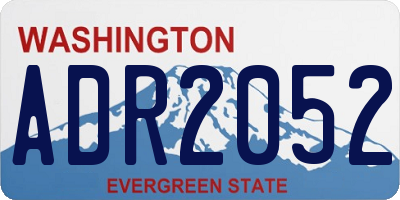 WA license plate ADR2052